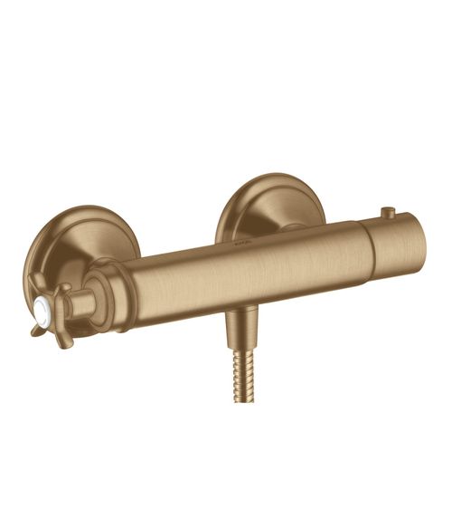 AXOR-HG-AXOR-Montreux-Brausethermostat-Aufputz-mit-Kreuzgriff-Brushed-Bronze-16261140 gallery number 1